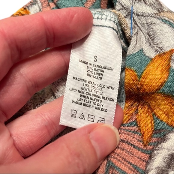 Aeropostale Floral Print Linen Blend Shorts Size S - Picture 6 of 6